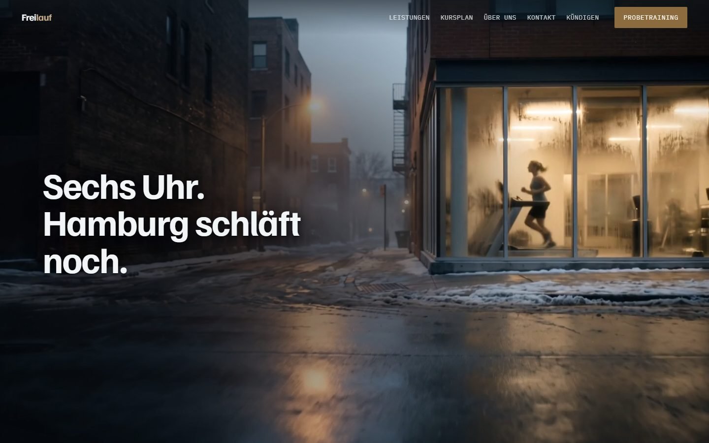 Startseite von Freilauf, einem Fitnessstudio in Hamburg
